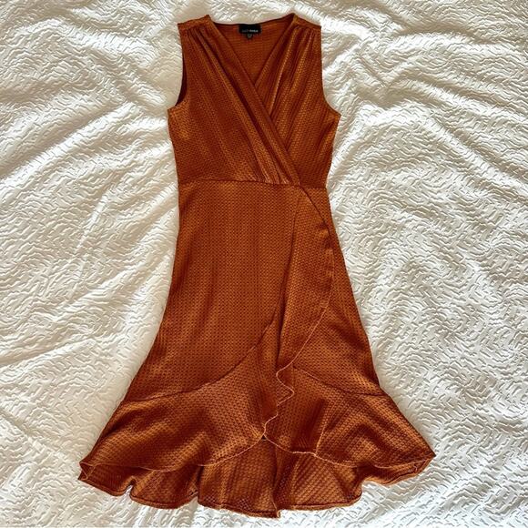 Lucy Paris Burnt Orange Sleeveless Knit Dress - Picture 1 of 7